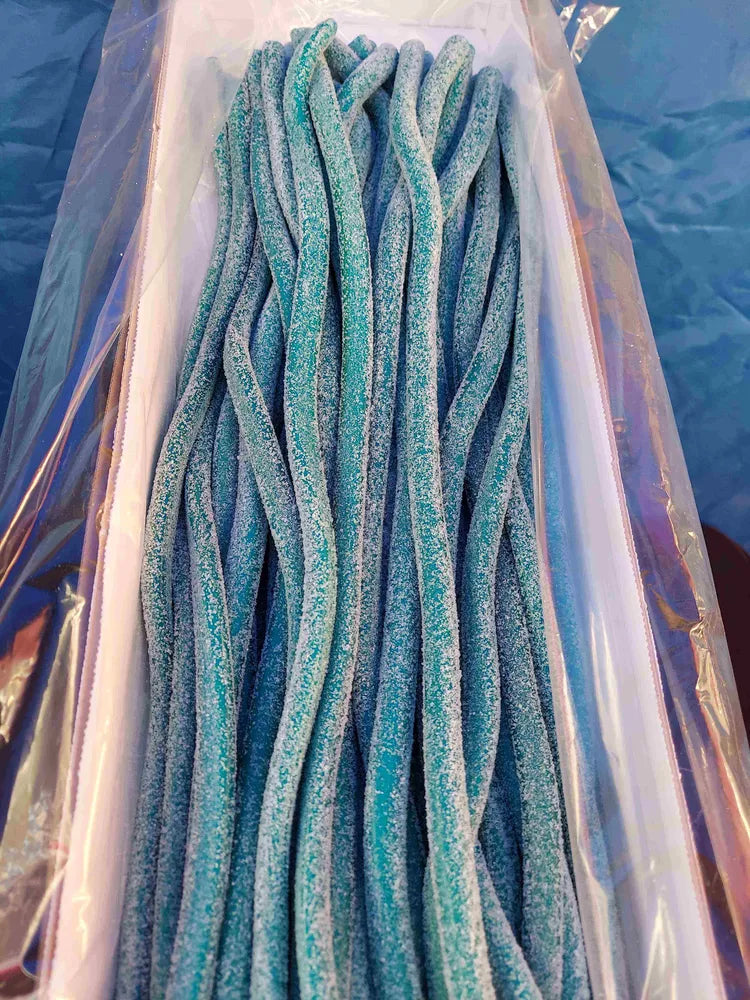 Sour Blue Raspberry licorice rope by Kandy Man