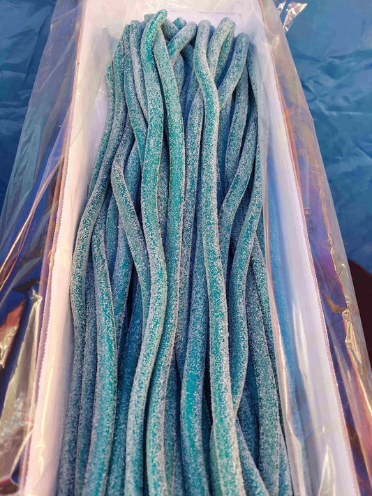 Sour Blue Raspberry licorice rope by Kandy Man