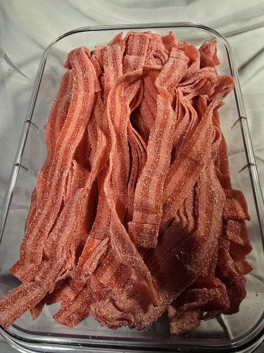 Sour Power Raspberry-Cherry belts by Kandy Man